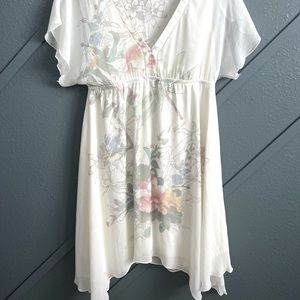 Boho floral knee length dress